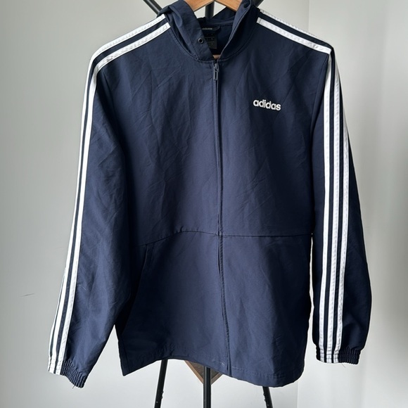 ADIDAS Windbreaker | Navy Blue | Men’s Medium | Lightweight - Picture 2 of 12